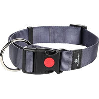 Produktbild von Flamingo Hundehalsband Ziggi Granitblau XL mit Zugentlastung und Sicherheitsschloss