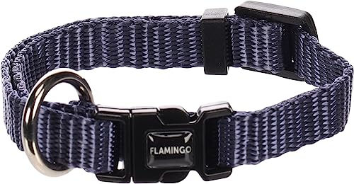 Flamingo Hundehalsband Ziggi Granitblau XXS aus Nylon mit Zugentlastung und stufenloser Verstellbarkeit - 1 Stk. – Bild 1 von 3
