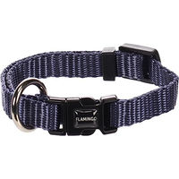 Produktbild von Flamingo Hundehalsband Ziggi Granitblau XXS aus Nylon mit Zugentlastung und stufenloser Verstellbarkeit - 1 Stk.