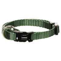 Produktbild von Flamingo Hundehalsband Ziggi Khaki Nylon verstellbar Größe XS