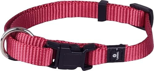Produktbild von Flamingo Hundehalsband Ziggi Mini in Kirschrot XS mit Zugentlastung aus Nylon 20-35cm