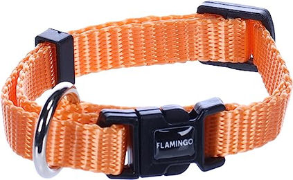Flamingo Hundehalsband Ziggi Orange XXS aus Nylon mit Zugentlastung und stufenloser Verstellbarkeit 10mm 15-25cm – Bild 1 von 2