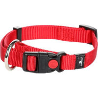 Produktbild von Flamingo Hundehalsband Ziggi Rot Nylon Größe S 30-45cm mit Zugentlastung und Sicherheitsschloss - 1 Stk.