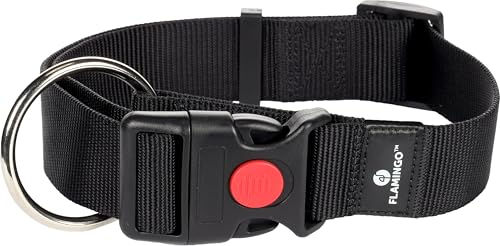 Flamingo Hundehalsband Ziggi Schwarz Nylon Größe XL - 1 Stk. – Bild 1 von 4