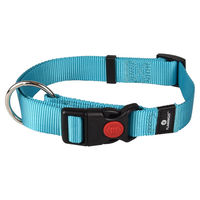 Produktbild von Flamingo Hundehalsband Ziggi türkis Nylon Größe L 45-65cm mit Zugentlastung und Sicherheitsschloss - 1 Stk.