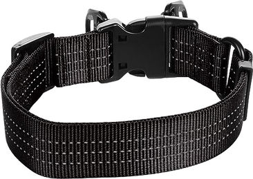 Flamingo Hundehalsband Zorba Schwarz aus Nylon Größe XL 38 mm Breite 55-75 cm – Bild 1 von 3