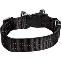 Produktbild von Flamingo Hundehalsband Zorba Schwarz aus Nylon Größe XL 38 mm Breite 55-75 cm