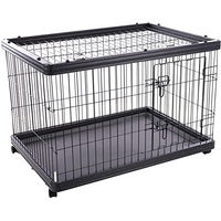 Produktbild von Flamingo Hundehütte mit Rollen Schwarz 97,5 x 69 x 66,5 cm
