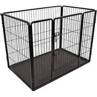 Produktbild von Flamingo Hundekennel Kazan Schwarz Größe S Faltbarer Metallhundezwinger für Welpen und kleine bis mittelgroße Hunde