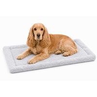 Produktbild von Flamingo Hundekissen aus Plüsch Grau Größe L
