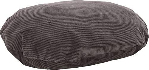 Flamingo Hundekissen Celeste Oval Grau aus Cord 70x56x8cm – Bild 1 von 4