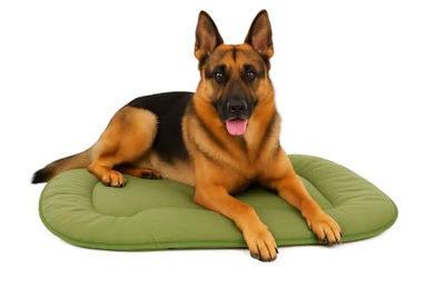 Flamingo Hundekissen Firenze Dünn Oval Grün für große Hunde und Katzen 97 x 61 cm – Bild 1 von 5