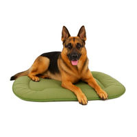 Produktbild von Flamingo Hundekissen Firenze Dünn Oval Grün für große Hunde und Katzen 97 x 61 cm