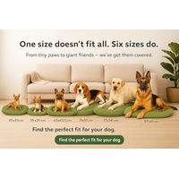 Produktbild von Flamingo Hundekissen Firenze dünn oval grün Größe S aus Polyester - 1 Stk.