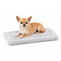 Produktbild von Flamingo Hundekissen und Katzenbett aus Plüsch Grau Größe L - 40,5 cm
