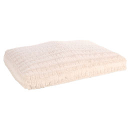 Produktbild von Flamingo Hundekissen Verona rechteckig beige aus Plüsch 100 x 70 x 12 cm