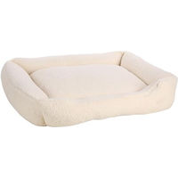 Produktbild von Flamingo Hundekorb aus Plüsch rechteckig Weiß 100x80x25cm