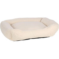 Produktbild von Flamingo Hundekorb aus Plüsch rechteckig Weiß 80x67x22cm