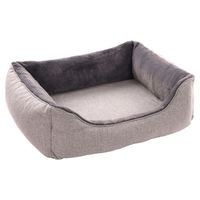 Produktbild von Flamingo Hundekorb Esmo rechteckig grau aus Plüsch und Textil 70 x 67 x 22 cm