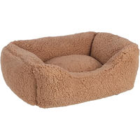 Produktbild von Flamingo Hundekorb Felpa rechteckig Mokka Braun Plüsch 50x40x18cm