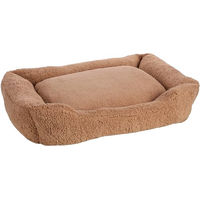 Produktbild von Flamingo Hundekorb Felpa rechteckig Plüsch Mokka Braun 100x80x25cm