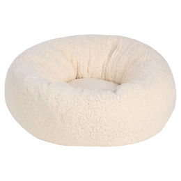 Produktbild von Flamingo Hundekorb Felpa rund aus Plüsch weiß 45 x 45 x 23 cm