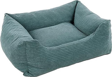 Flamingo Hundekorb Velutto in Blau aus Cord für mittelgroße Hunde 80 x 67 cm – Bild 1 von 5