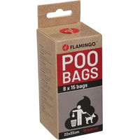 Produktbild von Flamingo Hundekotbeutel Basic Schwarz 8x15 Stück - 8 x 15 Stk.