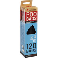 Produktbild von Flamingo Hundekotbeutel Blekz extra stark schwarz 120 Stück