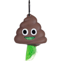Produktbild von Flamingo Hundekotbeutelspender Droppie Braun aus PVC mit Karabinerhaken und 1 Rolle mit 15 Beuteln - 15 Stk.