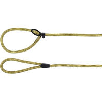 Produktbild von Flamingo Hundeleine Anti-Zug-Leine mit Safety-Stop aus Nylon in Gelb mit matt schwarzen Beschlägen 1,7m - 1,7 m