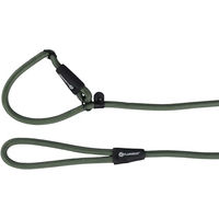 Produktbild von Flamingo Hundeleine Anti-Zug-Leine mit Safety-Stop aus Nylon in Grün mit schwarzen Beschlägen 1,7m x 12mm