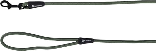 Flamingo Hundeleine Cami Grün aus Nylon mit schwarzem Karabiner 130 cm x 20 mm – Bild 1 von 2