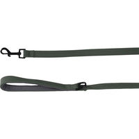 Produktbild von Flamingo Hundeleine Cami Grün aus Nylon mit schwarzem Karabiner und Ring 130 cm x 20 mm