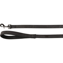 Flamingo Hundeleine Delu aus Kunstleder Schwarz 130 cm 20 mm – Bild 1 von 2