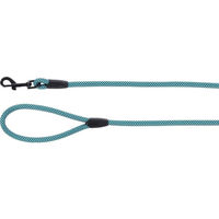 Produktbild von Flamingo Hundeleine Eros Blau aus Nylon mit matt schwarzen Beschlägen 300 cm x 10 mm - 3 m