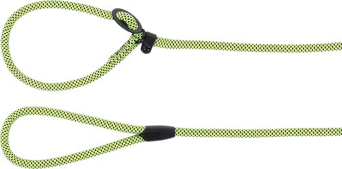 Produktbild von Flamingo Hundeleine Eros Grün verstellbare Anti-Zug-Leine aus Nylon mit Safety-Stop 170 cm x 10 mm
