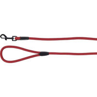 Produktbild von Flamingo Hundeleine Führleine aus Nylon in Rot mit matt schwarzen Beschlägen 1,3m x 10mm - 1,3 m