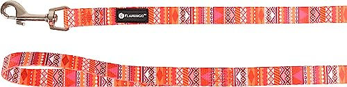 Flamingo Hundeleine in Orange Rosa Weiss 120cm 15mm – Bild 1 von 1