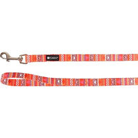 Produktbild von Flamingo Hundeleine in Orange Rosa Weiss 120cm 15mm