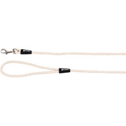 Flamingo Hundeleine Lago rund beige 130 cm mit verchromtem Karabinerhaken - 130 cm – Bild 1 von 2