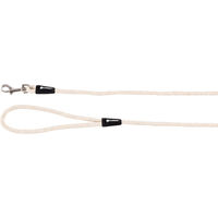 Produktbild von Flamingo Hundeleine Lago rund beige 130 cm mit verchromtem Karabinerhaken - 130 cm