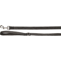 Flamingo Hundeleine Mago aus Baumwolle Dunkelgrau 130 cm x 20 mm mit verchromtem Karabiner - 1,3 m – Bild 1 von 2