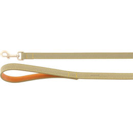 Flamingo Hundeleine Virginia grün aus Leder mit goldfarbenem Karabinerhaken 130 cm - 130 cm – Bild 1 von 2