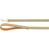Produktbild von Flamingo Hundeleine Virginia grün aus Leder mit goldfarbenem Karabinerhaken 130 cm - 130 cm