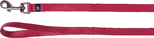 Produktbild von Flamingo Hundeleine Ziggi aus Nylon in Kirschrot 200cm x 20mm - 200 cm