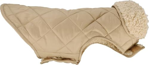 Flamingo Hundemantel Bonnie Beige wasserabweisend mit Plüschfutter Rückenlänge 45 cm - 1 Stk. – Bild 1 von 2