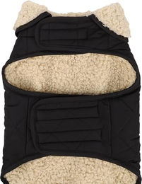 Flamingo Hundemantel Bonnie Schwarz Wasserabweisend mit Plüschfutter - 1 Stk. – Bild 1 von 5