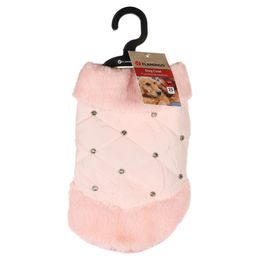 Produktbild von Flamingo Hundemantel Coco Rosa wasserabweisend aus Polyester mit 25 cm Rückenlänge