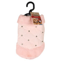 Produktbild von Flamingo Hundemantel Coco Rosa wasserabweisend aus Polyester mit 25 cm Rückenlänge